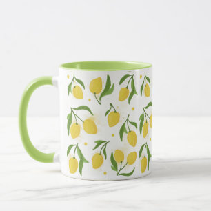 Caneca Adorável Mug Verde Amarelo Lemon
