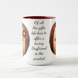 Caneca Adorável Namorado Inspirational Cote Hedgehog