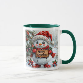 Caneca Adorável Snowman de Natal