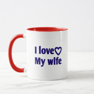 Caneca Adoro a minha mulher - Presente Romântico para a e