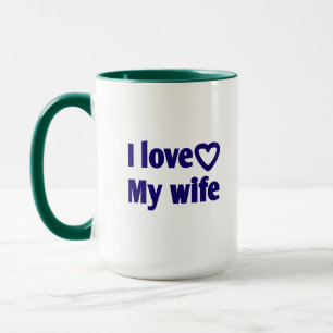Caneca Adoro a minha mulher - Presente Romântico para a e