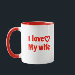 Caneca Adoro a minha mulher - Presente Romântico para a e<br><div class="desc">Expresse seu amor com esta Mug "I Love My Wife", uma forma doce e atenciosa de iluminar o dia dela. Perfeito como presente romântico para esposa, marido, casais, aniversários, casamentos, aniversários ou Dia do Namorados. Essa caneca de cerâmica durável é lavadora de louça e segura para micro-ondas, que a fazer...</div>