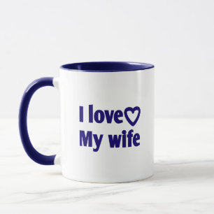 Caneca Adoro a minha mulher - Presente Romântico para a e