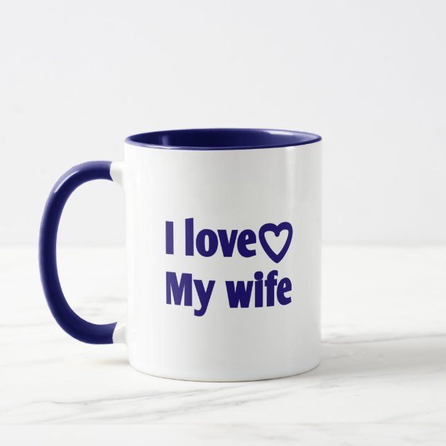 Caneca Adoro a minha mulher - Presente Romântico para a e (Esquerda)