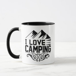 Caneca Adoro acampar