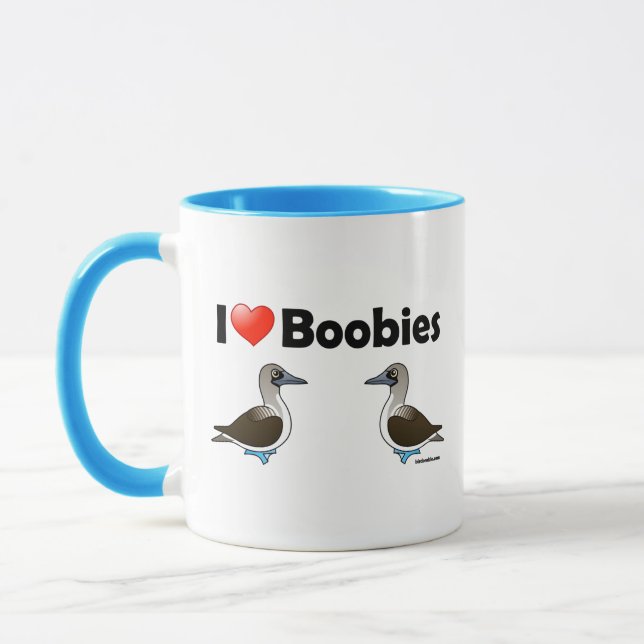 Caneca Adoro Boobies de pés azuis (Esquerda)