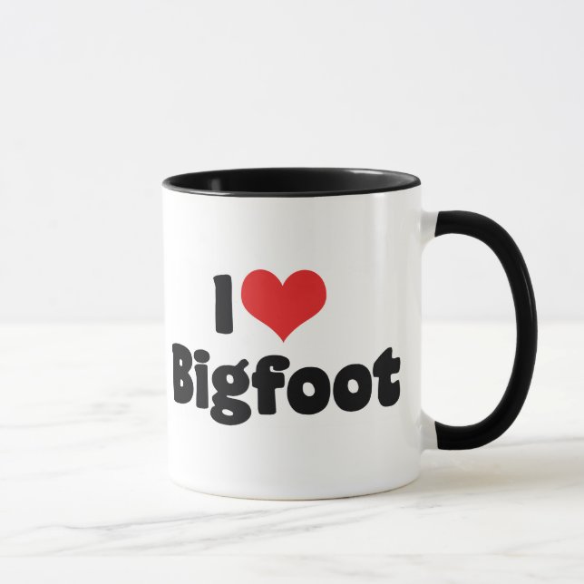 Caneca Adoro Heart Bigfoot Sasquatch Yeti (Direita)
