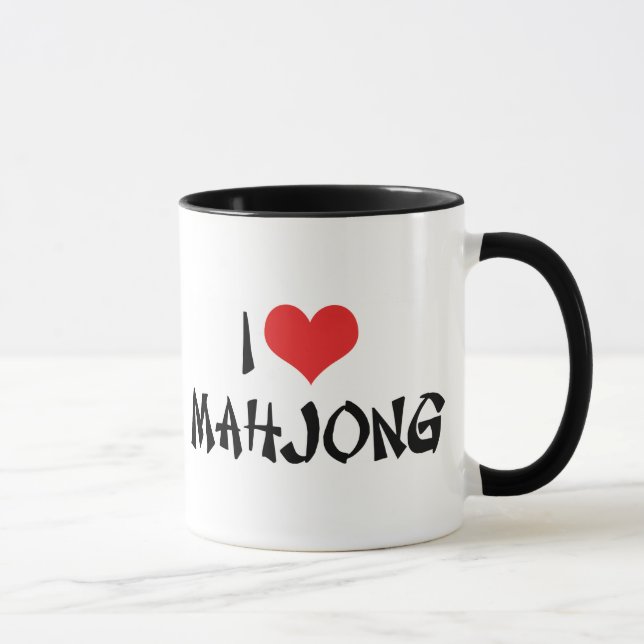 Caneca Adoro Heart Mahjong - Mah Jong Lover (Direita)