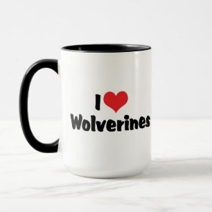 Caneca Adoro "Heart Wolverines"