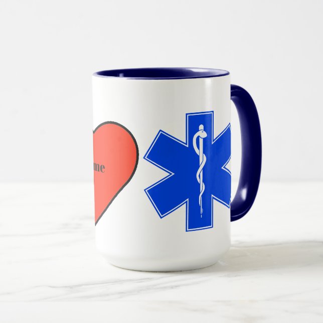 Caneca Adoro ícones EMS Mug (Frente Esquerda)