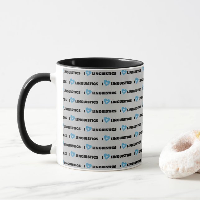 Caneca Adoro Linguística Mug (Com Donut)