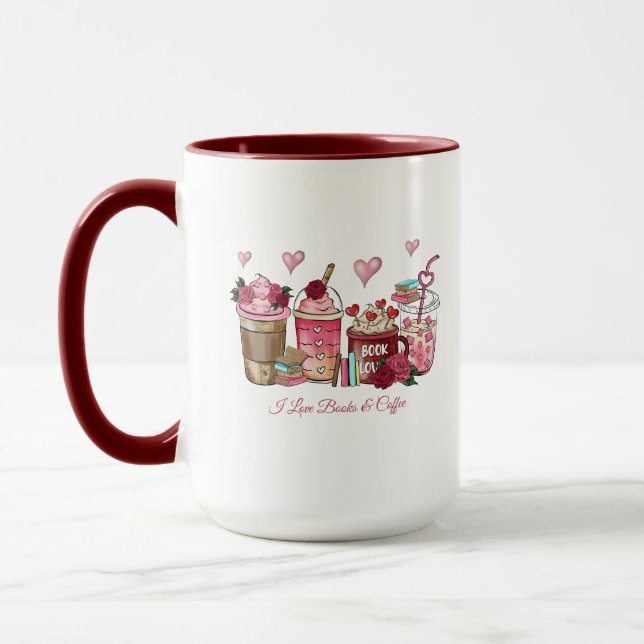 Caneca Adoro Livros e Café Mug (Esquerda)