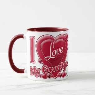 Caneca Adoro o meu avô vermelho