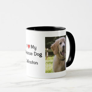 Caneca Adoro o meu Cachorro de Emergência   nome e fotogr