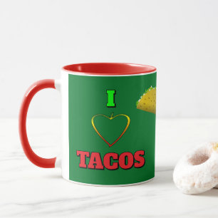 Caneca Adoro Tacos Pequeno Caminhão de Taco Amarelo