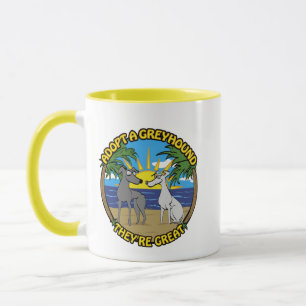 Caneca ADOTE UM GALGO que são GRANDES