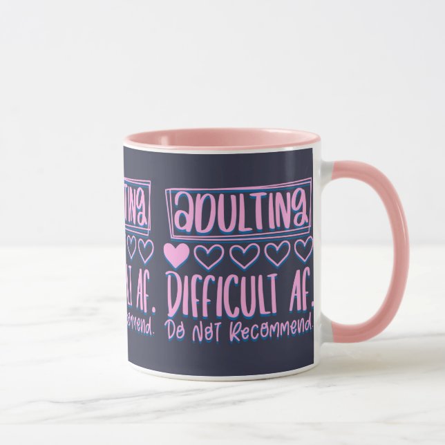 Caneca Adultos Engraçados Difíceis AF Não Recomendariam (Direita)