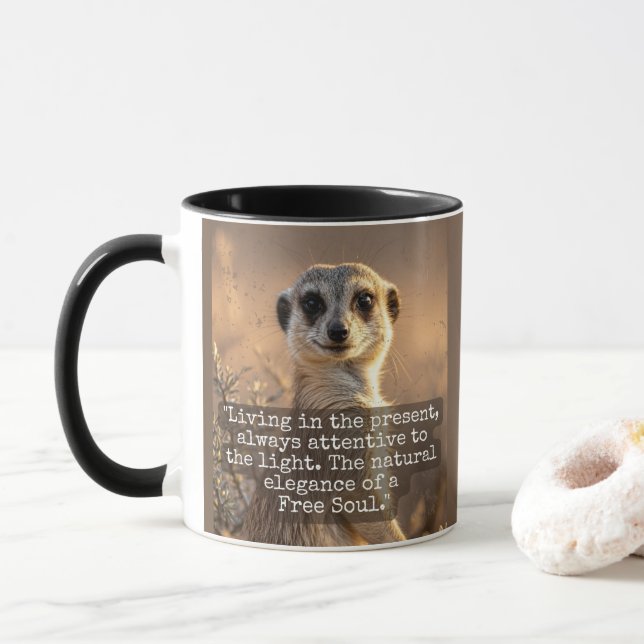 Caneca Adventurous Meerkat Living (Com Donut)