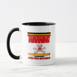 CANECA ADVERTÊNCIA DE CIENTISTA CLÍNICA LAB COM AGULHAS