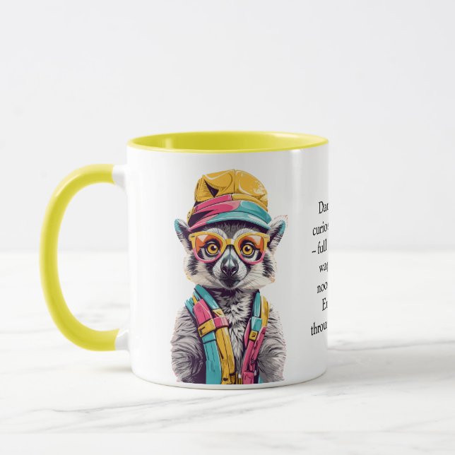 Caneca Advertência Engraçada De Um Lemur (Esquerda)