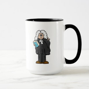 Caneca Advogado britânico com Wig Mug