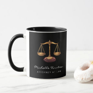Caneca Advogado Profissional Preto Dourado