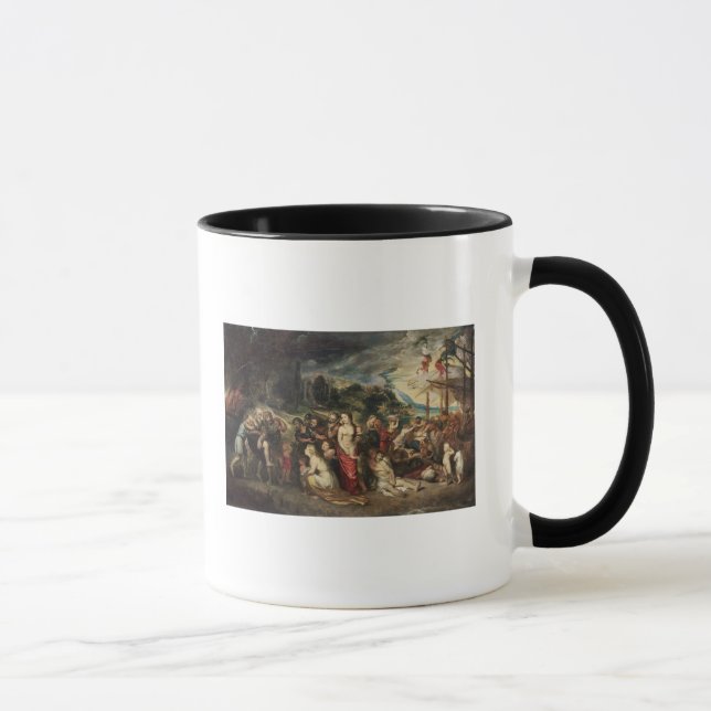 Caneca Aeneas prepara-se para conduzir os Trojan no (Direita)