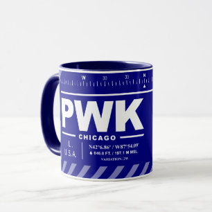 Caneca Aeroporto Executivo de Chicago PWK Mug