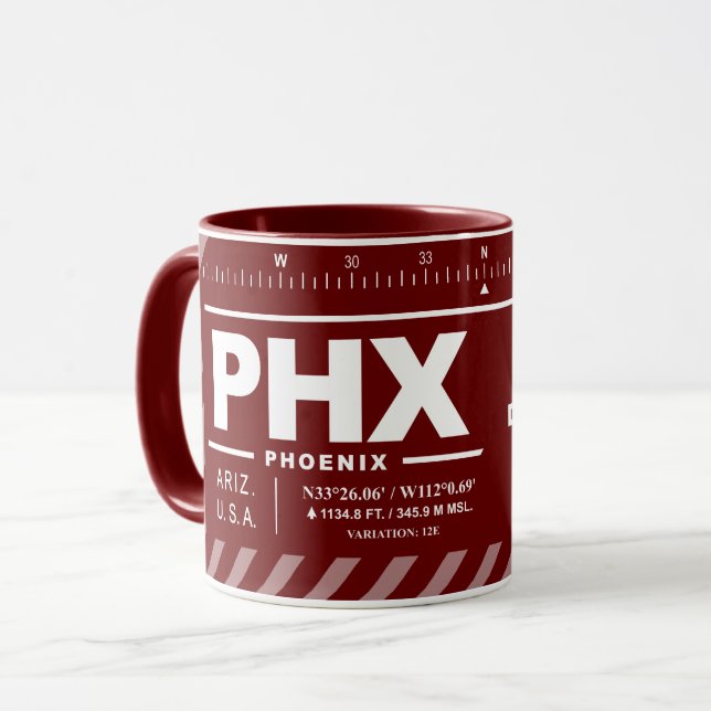 Caneca Aeroporto Internacional Phoenix Sky Harbor (Frente Esquerda)