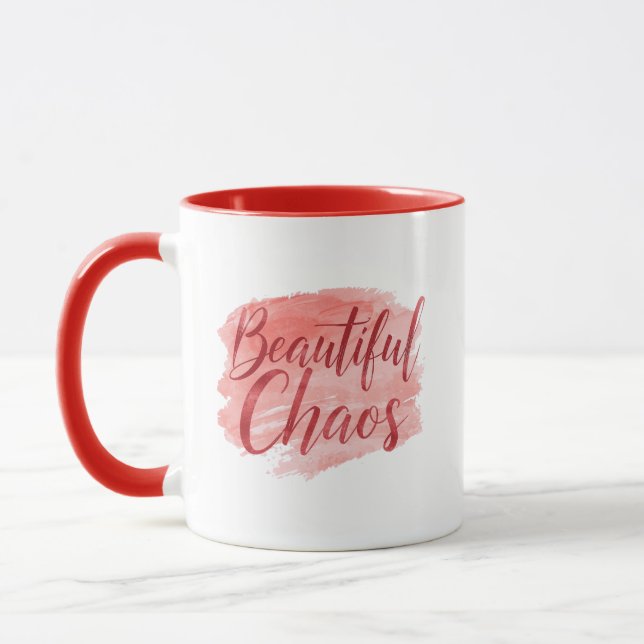 Caneca Aesthetic Beautiful Chaos Script Typography (Esquerda)