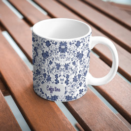 Caneca Aesthetic Coffee Time Floral Mug