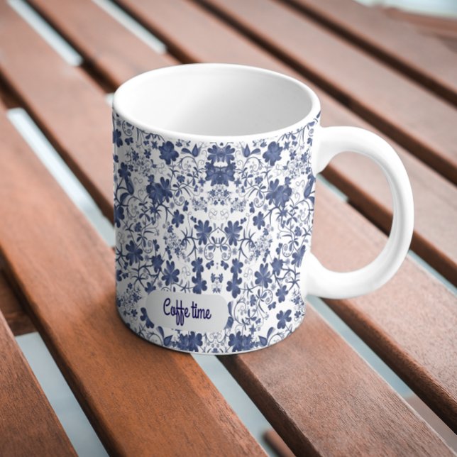 Caneca Aesthetic Coffee Time Floral Mug (Criador carregado)