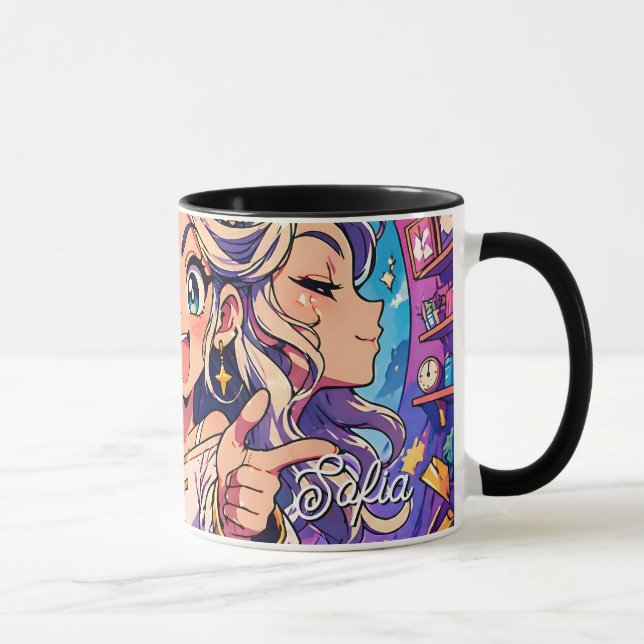 Caneca Aesthetic Gemini Anime Custom Combo Mug (Direita)