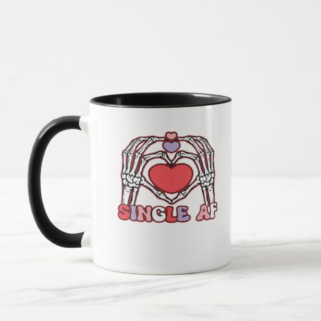 Caneca Af Skeleton Hands Dia de os namorados Classic (Esquerda)