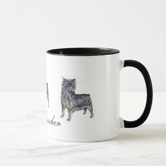 Caneca Afenpinscher Cã Cerâmica (Direita)