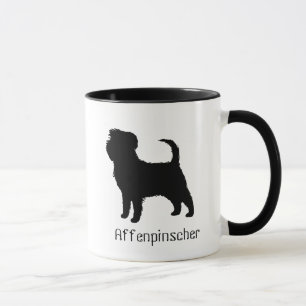 Caneca Affenpinscher Dog Breed Silhouette Personalizado