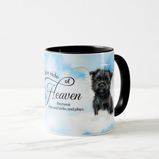 Caneca Affenpinscher Dog in Heaven Personalized Memorial (Frente Esquerda)