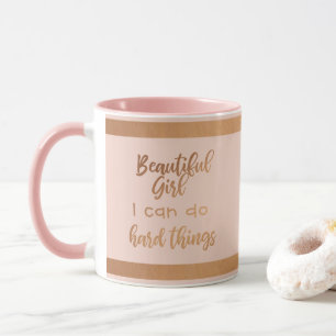 Caneca Afirmação Monograma Motivacional Bonito