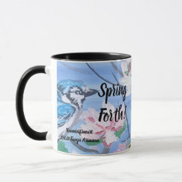 Caneca Afirmação '' Primavera Forth'' Arte Pintada