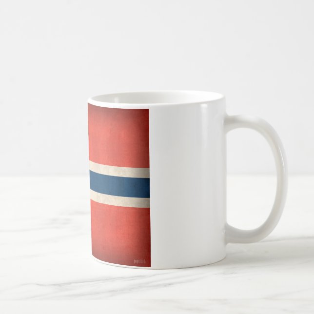Caneca afligida bandeira de Noruega (Direita)
