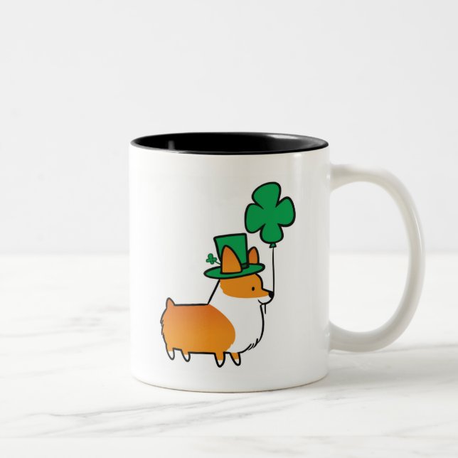 Caneca afortunada | CorgiThings do trevo do Corgi (Direita)