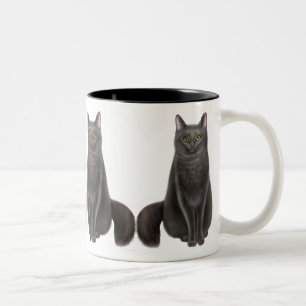 Caneca afortunada dos gatos pretos