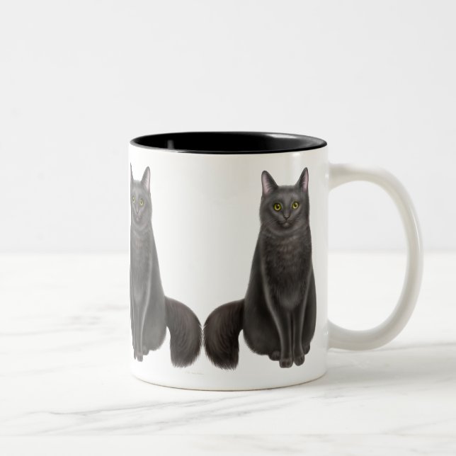 Caneca afortunada dos gatos pretos (Direita)