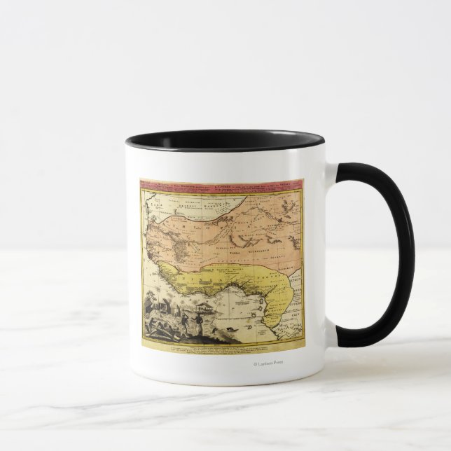 Caneca África OcidentalMapa PanorâmicoÁfrica Ocidental (Direita)