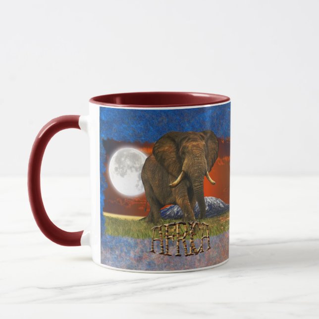 Caneca África Selvagem Amantes de Animais Grandes Cinco (Esquerda)