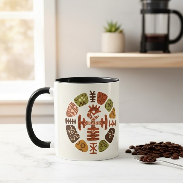Caneca African Ethnic Patterns (Criador carregado)