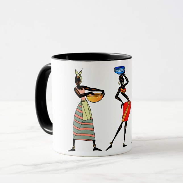 Caneca African Women Combo Mug, 11 oz (Frente Esquerda)