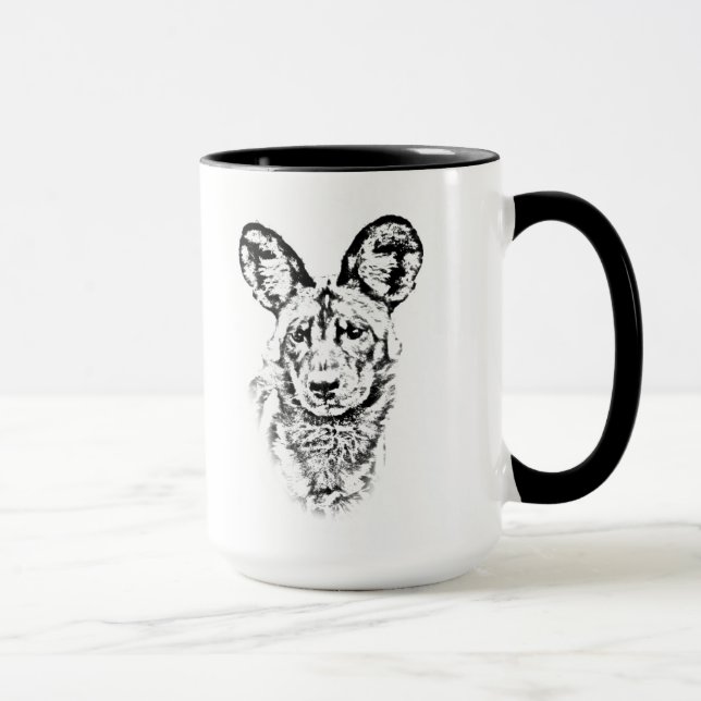Caneca africana do cão selvagem - série de África (Direita)