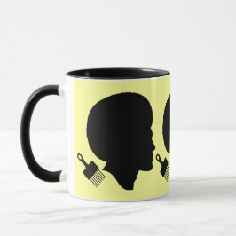 CANECA AFRO MAN SILHOUETTE E SEU AFRO PICK