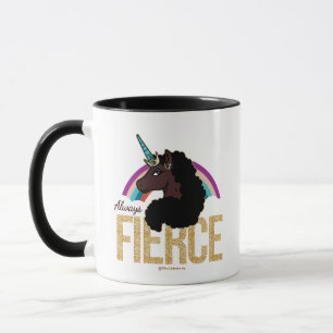 Caneca Afro Unicorn   Magia - Sempre feroz